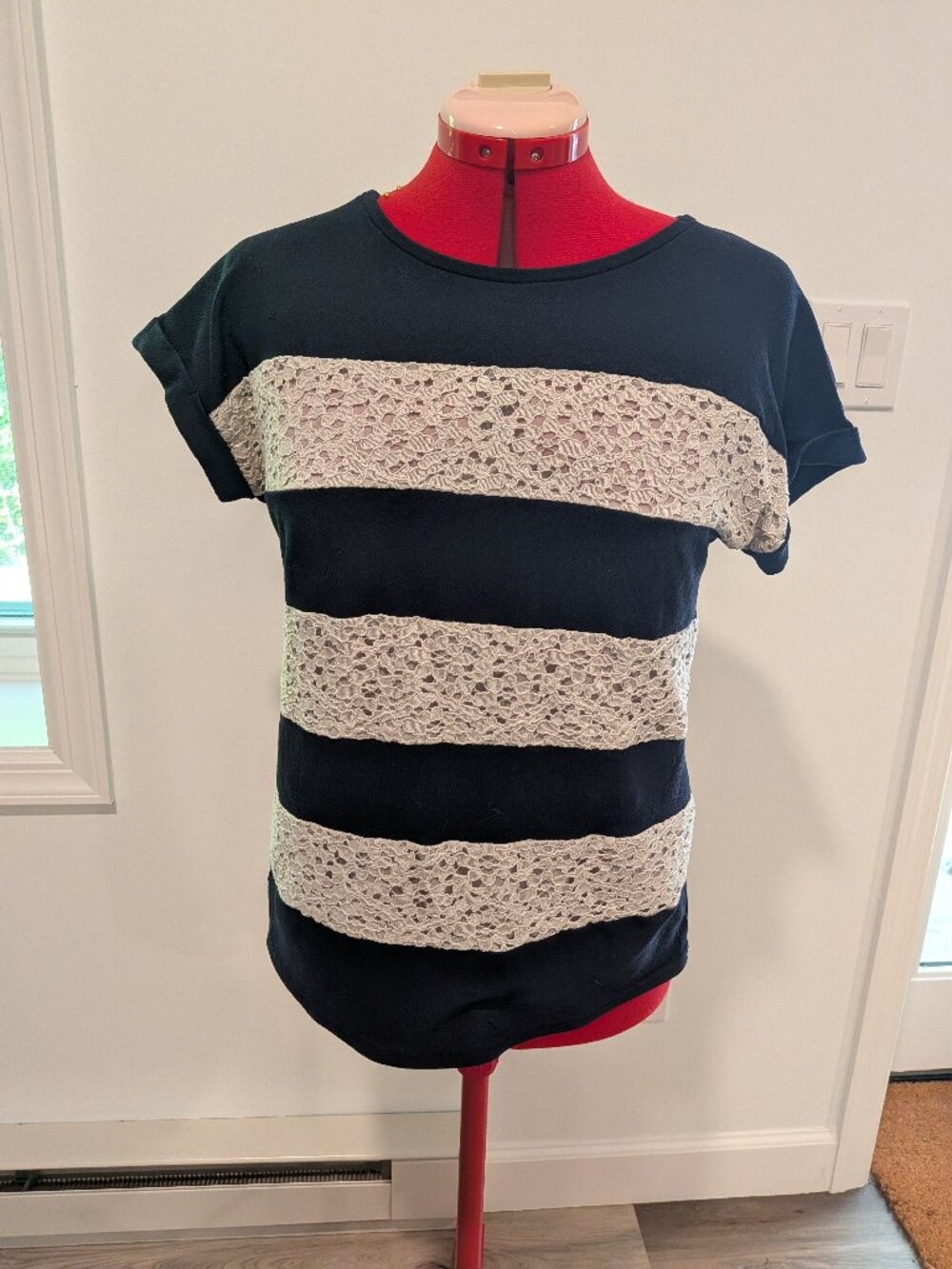 Glacier navy & white striped shirt